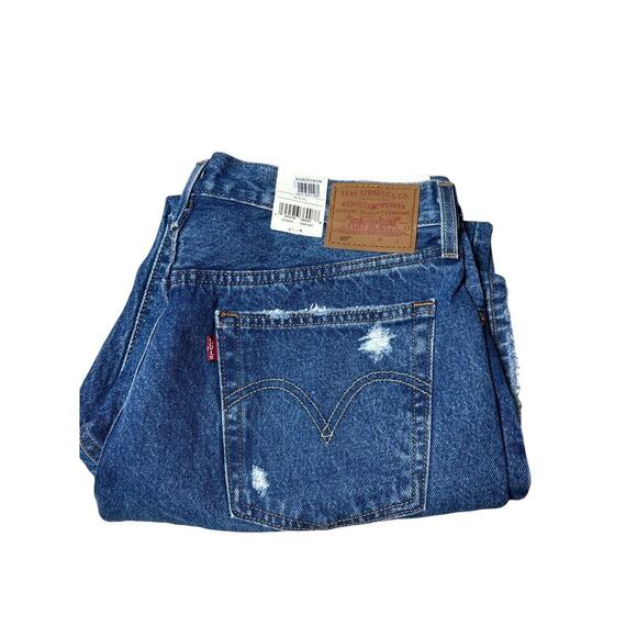 Levi’s 501 Distressed Jeans 32x26 NWT Nordstrom Eco Denim - Picture 1 of 3